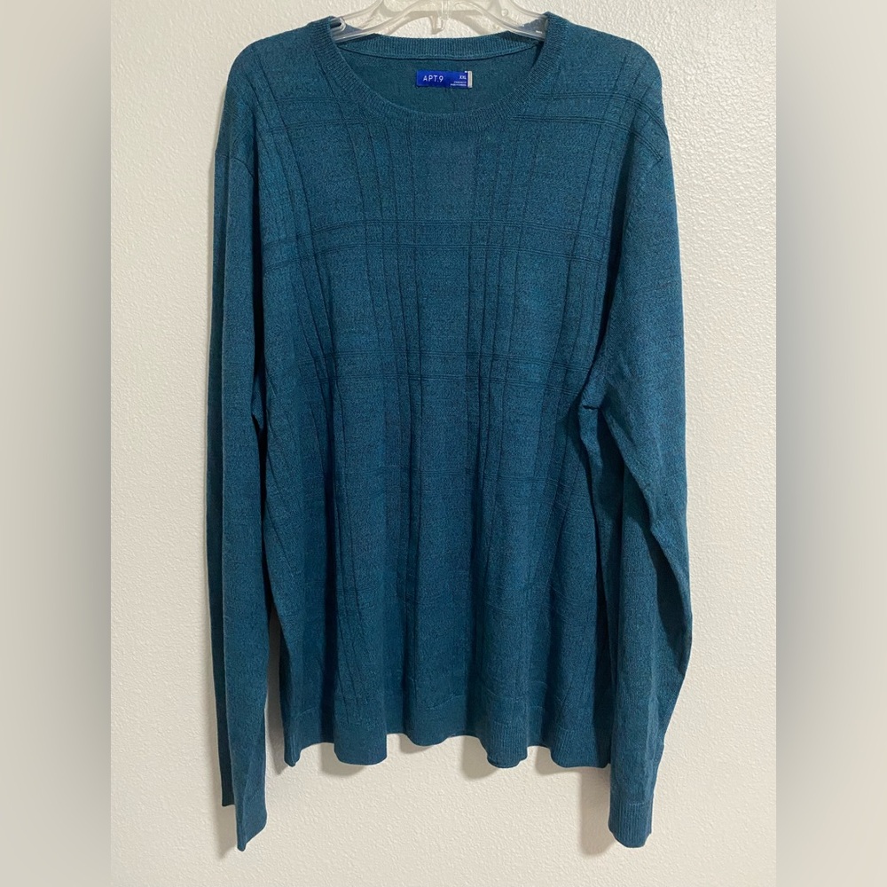 Apt. 9 Cozy Teal Merino Wool Blend Sweater sz XXL NWT